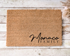 PERSONALISED FAMILY NAME DOORMAT