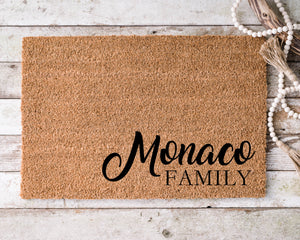 PERSONALISED FAMILY NAME DOORMAT