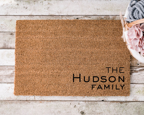 PERSONALISED FAMILY NAME DOORMAT