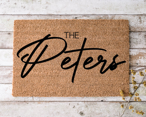 PERSONALISED 'THE  FAMILY NAME' DOORMAT