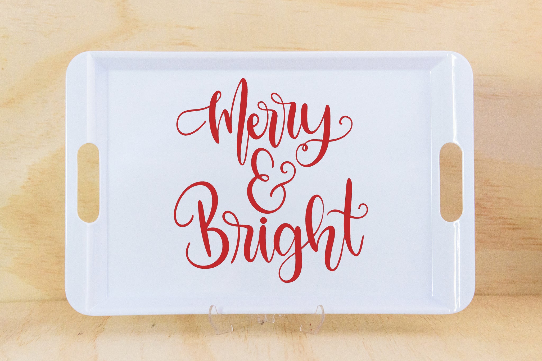 SERVING TRAY - MERRY AND BRIGHT